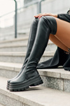 Knee High Boots On A Massive Platform Black Zinera
