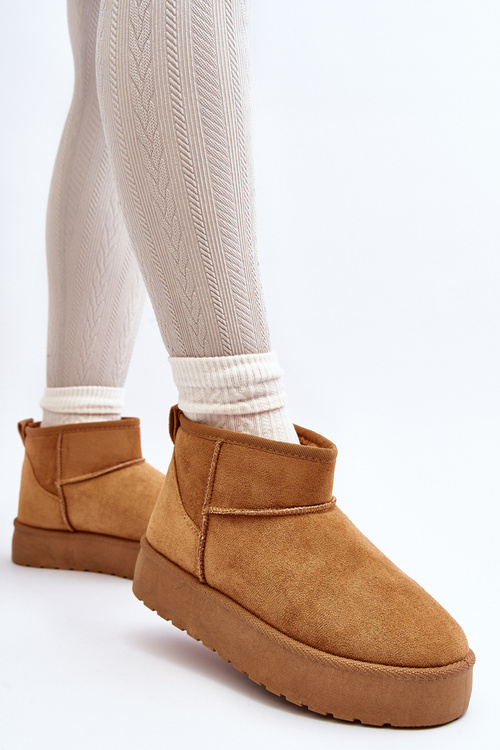 Low Women's Snow Boots on Platform Camel Kallins