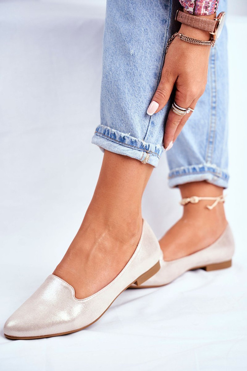 Women's Ballerinas Sergio Leone Beige and Gold BL610