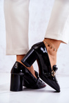Lacquered Trendy Pumps Black Jenice