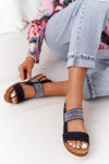 Sandals With Silver Drawstring Black Almeria