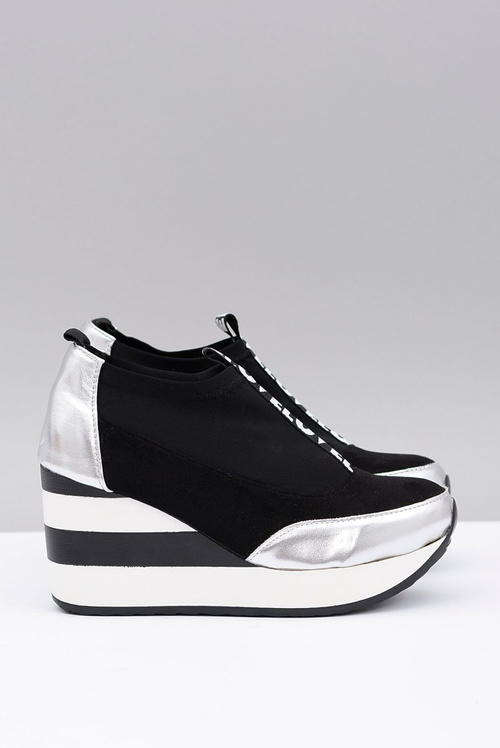 Lu Boo Black Platform Anchor Sneakers Love Mitta