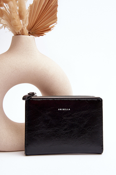 Women's Faux Leather Wallet Black Cudea