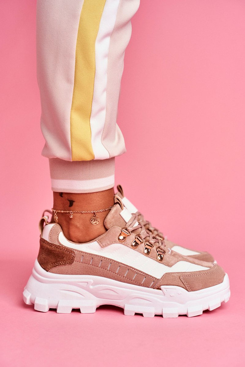 Sporty Women's Shoes Beige and White Palmas