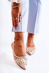 Women's Ballerinas With Studs Beige Kinley