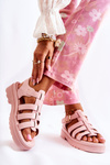 Fashionable Sandals With Straps Pink Malien