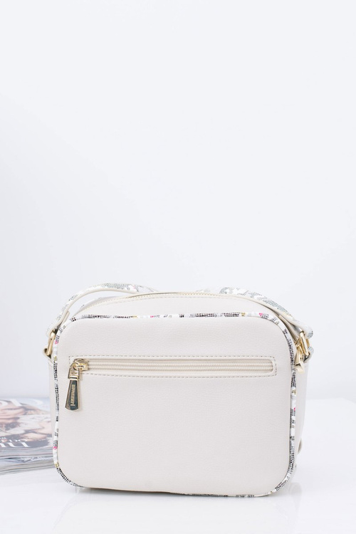 Ladies Quilted Handbag Beige Postbag