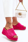 Women's Slippers On A Massive Platform Fuchsia Martina