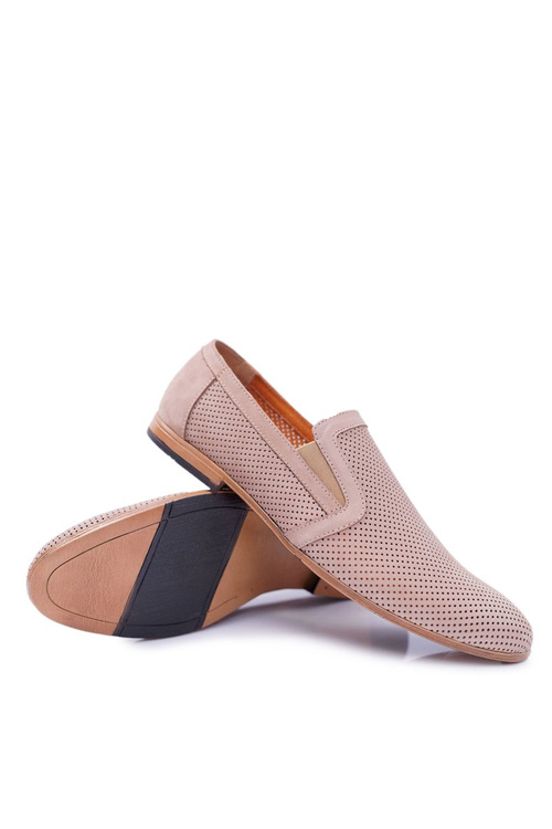 Beige Bednarek Munero Men's Slide-on Mokassins