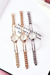 Small Watch On Bracelet With Cubic Zirconia ERNEST Rose Gold
