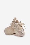 Children's Sneakers Decorated With Sequins Beige Liatoma