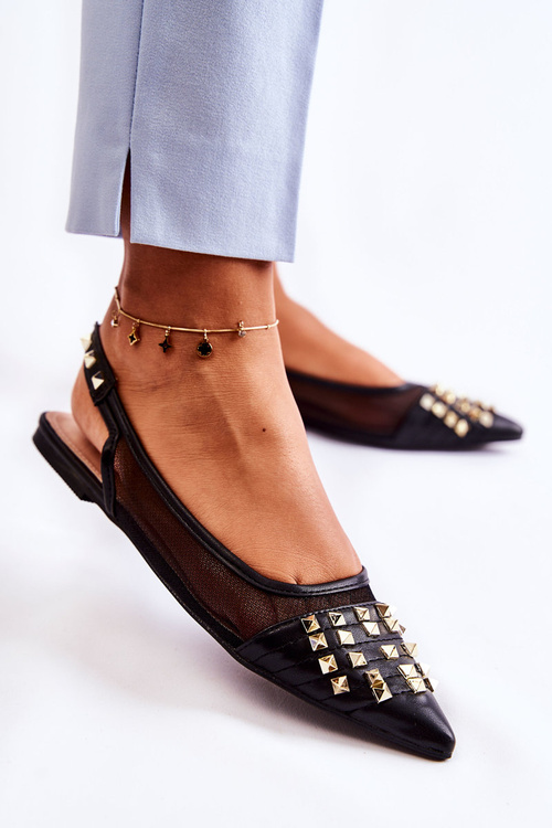 Women's Ballerinas With Studs Black Kinley