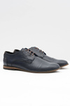 Men's Leather Navy Blue Livio Half Boots