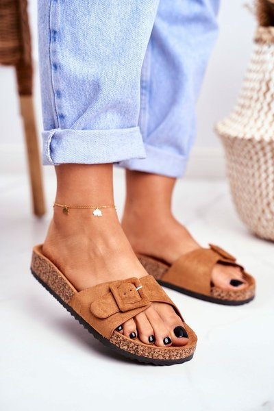 Women's Slides Camel Buckle Adjustment Rosaline