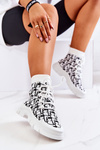 Sports Socks Shoes White and Black Kandice