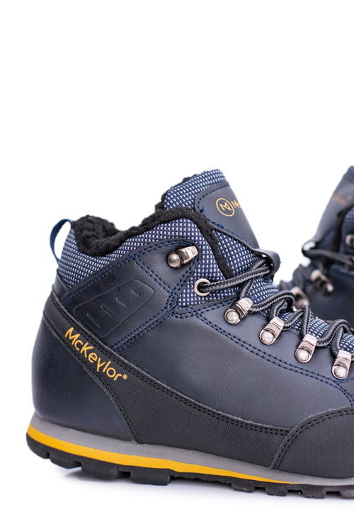 Navy Blue Men's Trekking Boots Insulated with Reflex Fleece