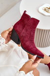 Insulated Cowboy Boots Eco Suede With Zipper Burgundy Virtris