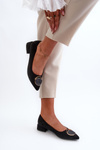 Low-Heeled Court Shoes Made of Eco Suede S.Barski KV27-037 Black