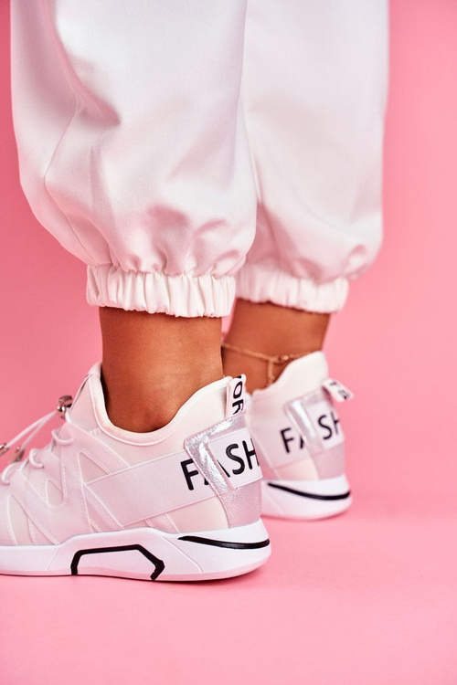 Sporty Women's Zipper & Pull-Up Shoes White Terfin