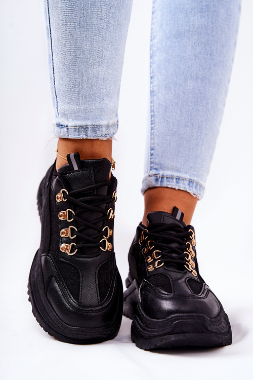 Sports Platform Shoes Black Flynn