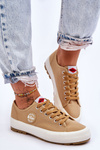 Trampki Niskie Damskie Platforma Beżowe Lee Cooper LCW-23-44-1655L