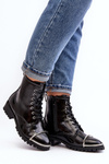 Women's Boots Lu Boo Black Work Boots with Steel Frame Jacksy