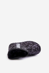Children's Snow Boots Botki Ocieplane with Sequins Black Rebbica