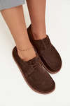 Women's Barefoot Type Shoes Made of Natural Suede Zazoo 327 Chocolate