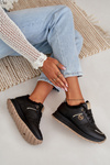 Women's Sports Shoes Insulated With Fur On Platform Black Lerisas