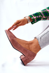 Suede Pumps On A Block Heel Pink Rossie