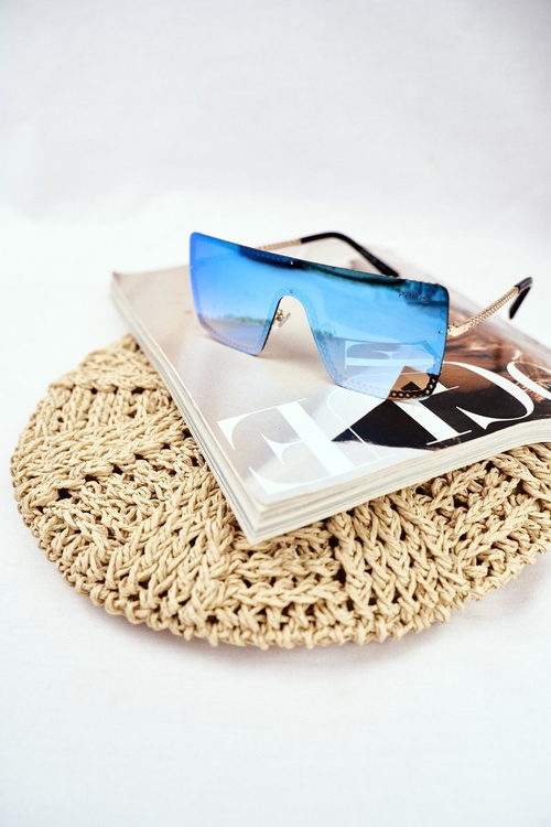 Women's Sunglasses Prius PRE-12 Blue Mirror Chain