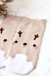 Skarpetki Stopki Renifer Beżowe
