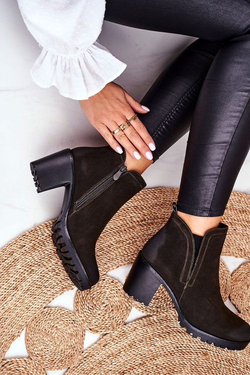 Women’s Boots On High Heel Khaki Veronica