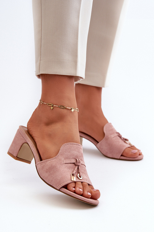 Women's Sandals with High Heel in Pink Jemenna