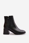 Elegant Warm Women Boots Made Of Natural Leather Black Vinceza 77106