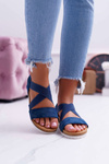 Navy Blue Women's Sandals with Erasers Itako