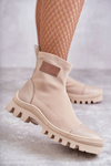 Women's fabric boots Nicole 2703 Beige