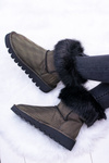 Women's Snow Boots High With Fur Fourrure