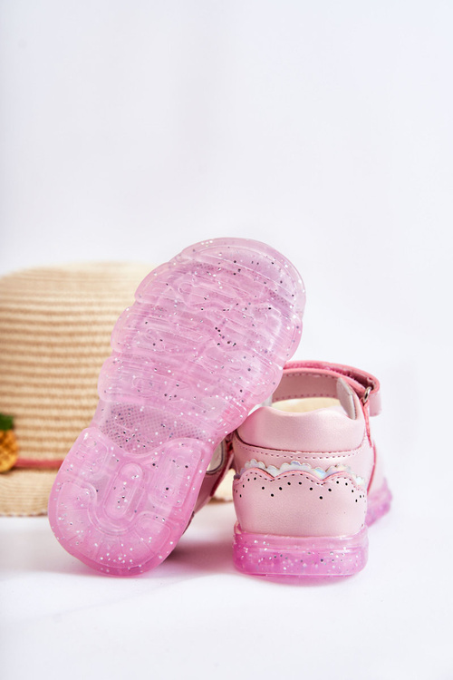 Comfortable Children's Sandals With Decoration Pink Cayo