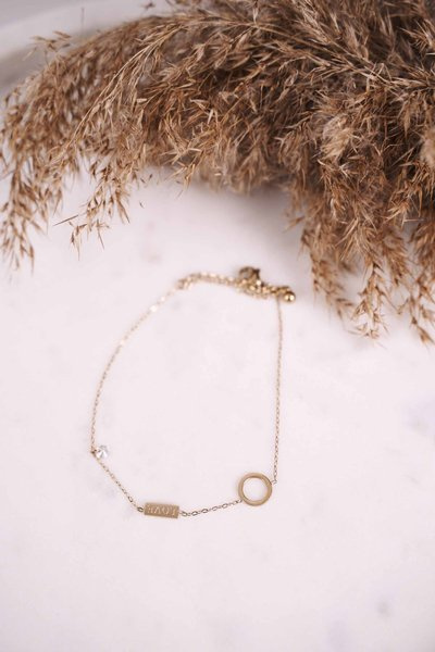 Women's Bracelet Leg Circle and Cubic Zirconia Gold Always