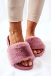 Rubber Moulded Slippers With Eco Fur Dark Pink Emmie