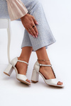 Sandals With Rhinestones Silver Aniya