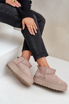 Womens Snow Boots On Platform Beige Ninala