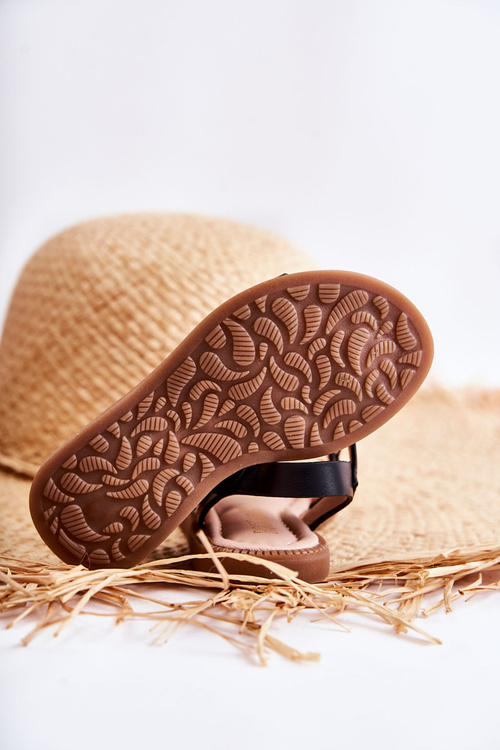 Children's Sandals With Velcro Black Layra