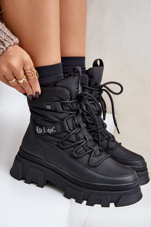 Women's Snow Boots With Zipper Lee Cooper LCJ-24-47-3144 Black