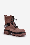 Suede High Boots With Insulation Light Brown Danity