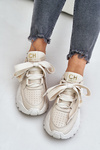 Women's Leather Sneakers Beige CheBello 4583