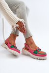 Women's Flat Heel Sandals with Orange Decoration D&A MR38-656