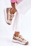 Women's Suede Platform Sneakers Beige-brown Rohan