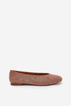 Classic Ballet Flats From Eco Suede Khaki Osallin